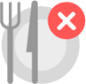 knife fork plate cancel delete icon