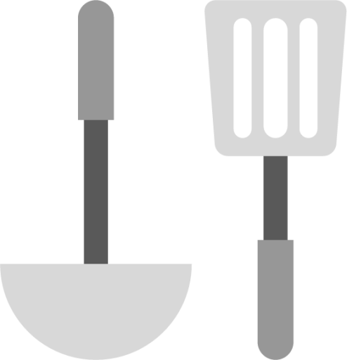 ladle and spatula kitchen icon