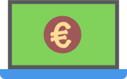 laptop euro icon
