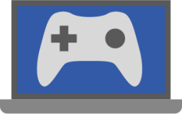 laptop game play icon