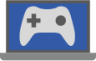 laptop game play icon