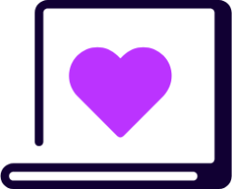 laptop heart icon