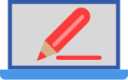 laptop write icon