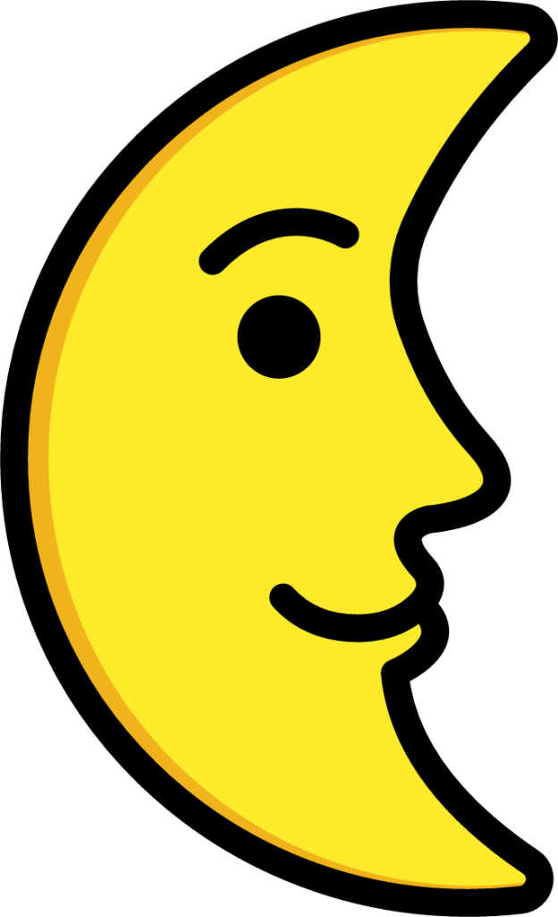 last quarter moon face emoji