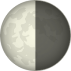 last quarter moon symbol emoji