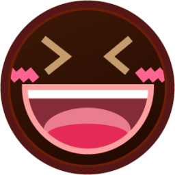 laughing (black) emoji
