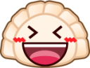 laughing (dumpling) emoji
