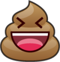 laughing (poop) emoji