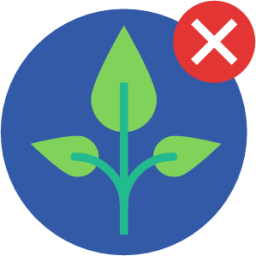 leaf cancel icon