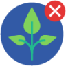 leaf cancel icon