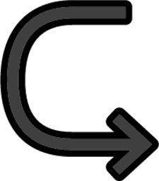 left arrow curving right emoji