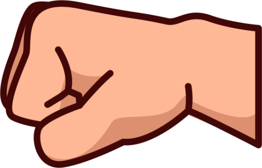 left facing fist (plain) emoji
