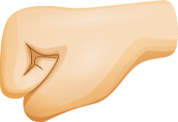 Left facing fist skin 1 emoji emoji
