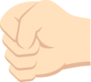left facing fist tone 1 emoji