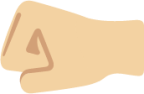 left facing fist tone 2 emoji