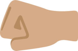 left facing fist tone 3 emoji
