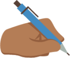 left-handed medium dark skin tone emoji