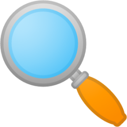left-pointing magnifying glass emoji