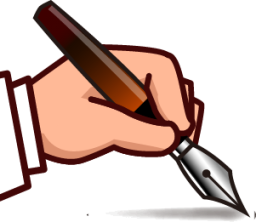 left writing hand (plain) emoji