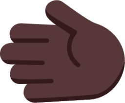 leftwards hand dark emoji