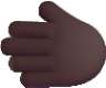 leftwards hand dark emoji