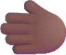 leftwards hand medium dark emoji