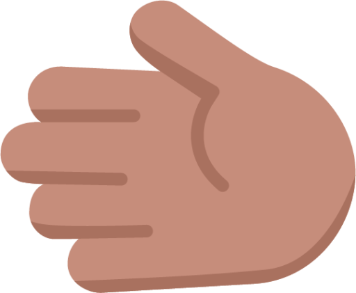 leftwards hand medium emoji