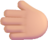 leftwards hand medium light emoji
