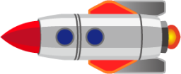 leftwards rocket emoji