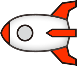 leftwards rocket (simple) emoji