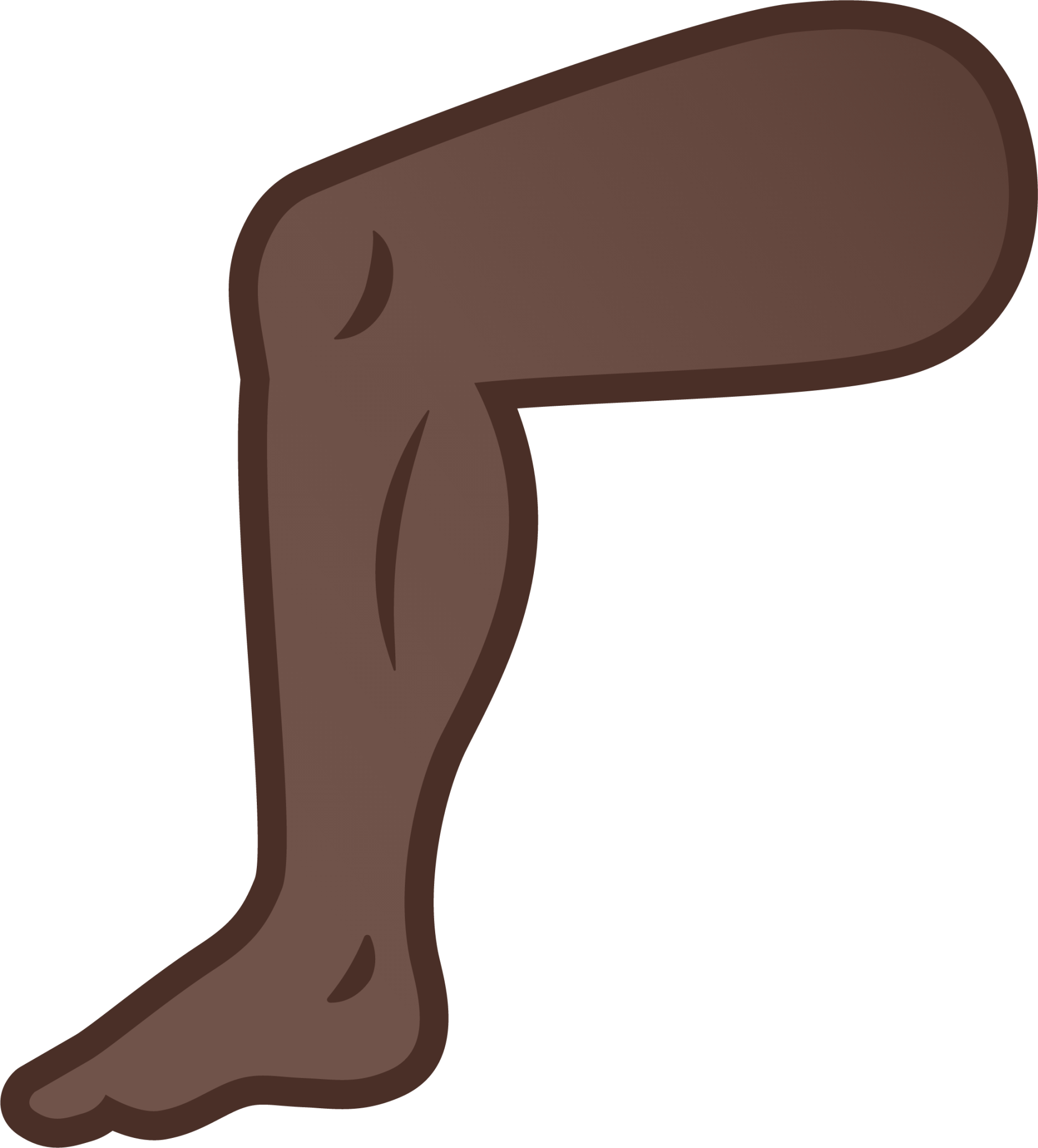 leg: dark skin tone emoji
