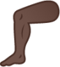 leg: dark skin tone emoji