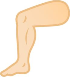 leg: light skin tone emoji