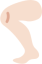 leg: light skin tone emoji