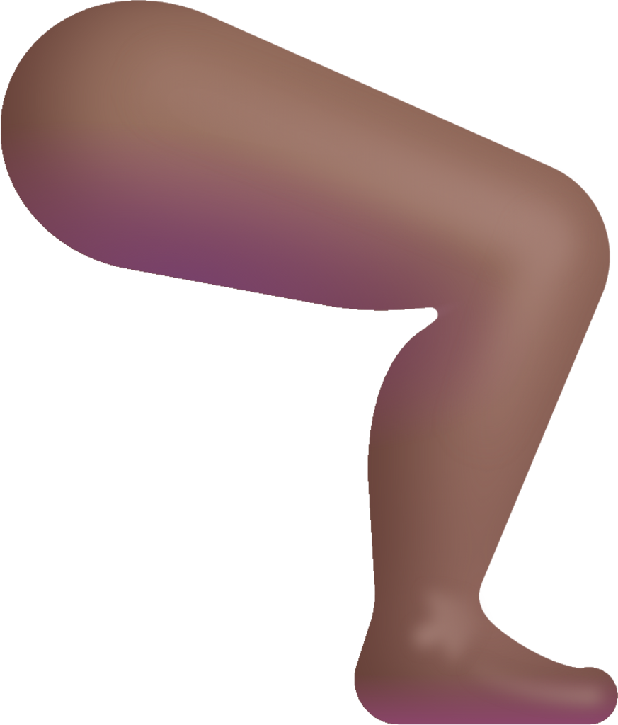 leg medium dark emoji