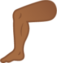 leg: medium-dark skin tone emoji