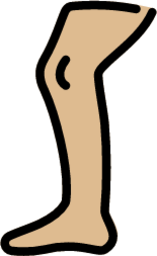 leg: medium-light skin tone emoji