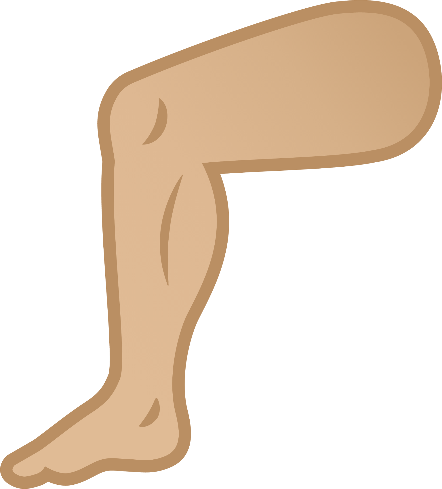 leg: medium-light skin tone emoji