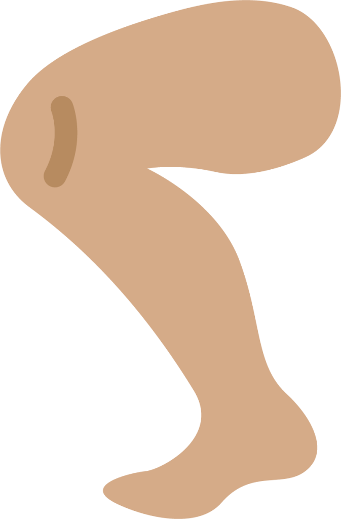 leg: medium skin tone emoji