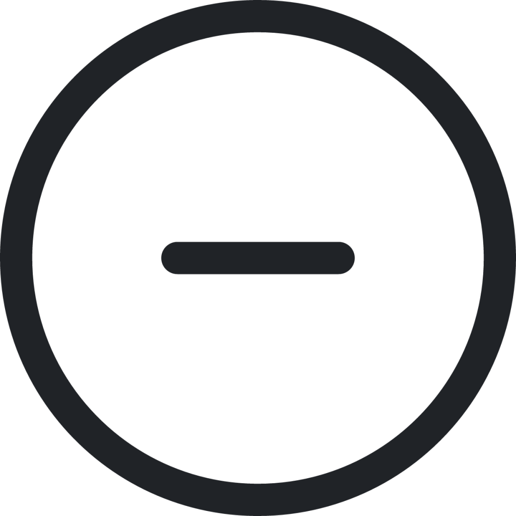 less (rounded outline) icon