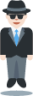 levitating man: light skin tone emoji