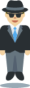 levitating man: medium-light skin tone emoji