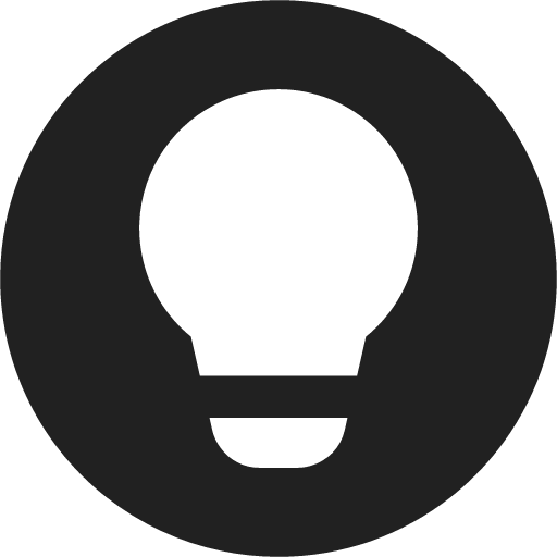 Lightbulb Circle icon