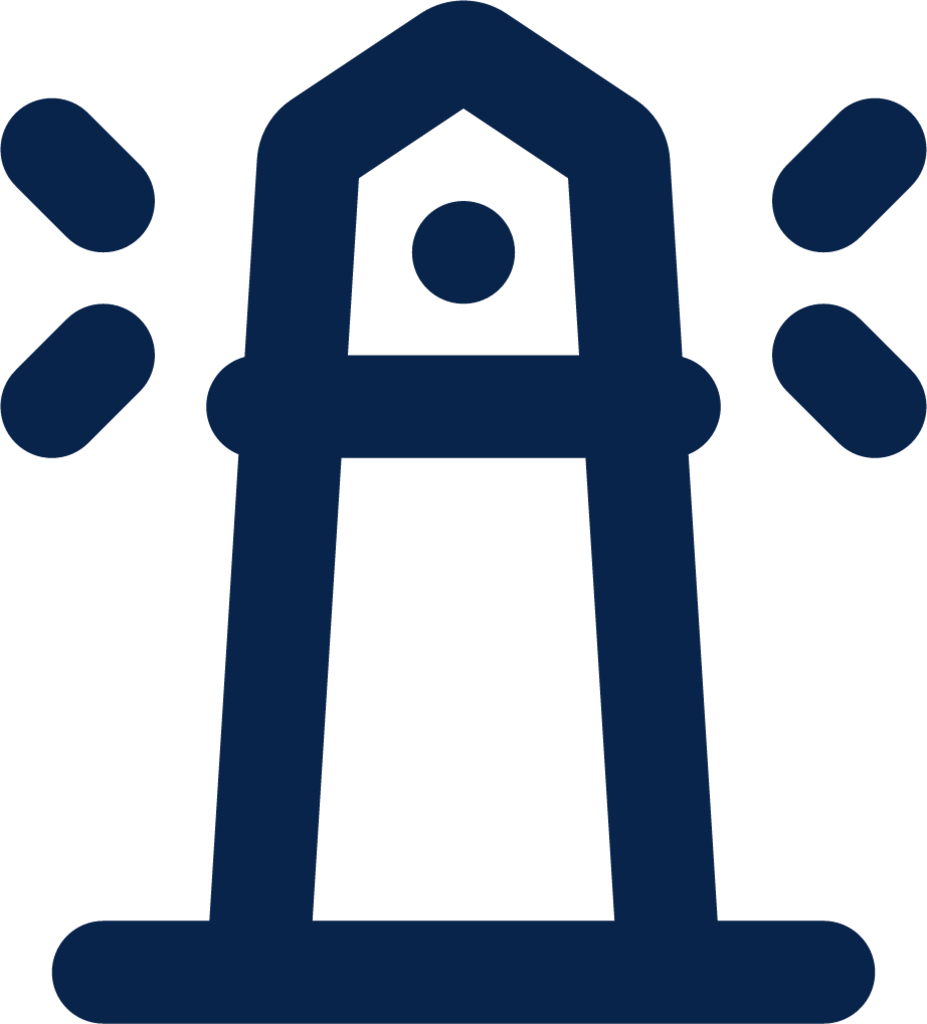 lighthouse line building icon