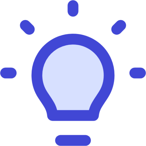 lighting light bulb on icon