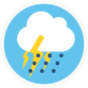 light rain thunder icon