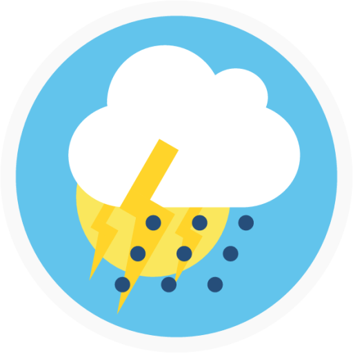 light rain thunder sun icon