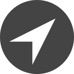 location arrow circle icon