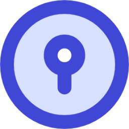 lock circle circle frame key keyhole lock locked secure security icon