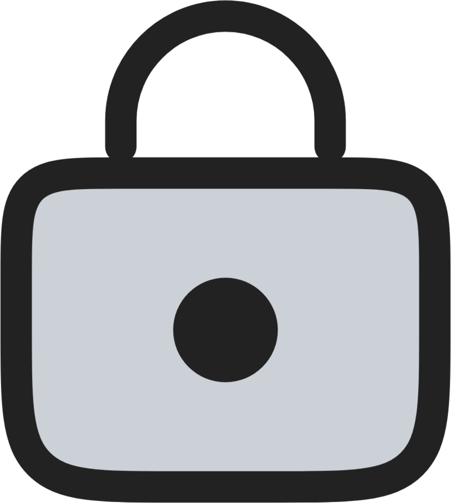 Lock duotone line icon
